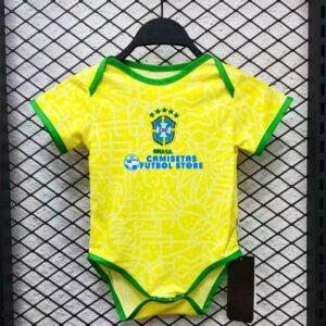 Camisetas Brasile 1ª Calcio 2024/2025 Bebés