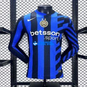 Maglia Inter Milan 1ª Calcio 2024/2025 (EDIZIONE GIOCATORE) Manga Larga