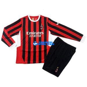 Maglia AC Milan Manga Larga 1ª Calcio 2024-25 Bambino Kit