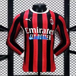 Maglia AC Milan 1ª Calcio 2024/2025 (EDIZIONE GIOCATORE) Manga Larga