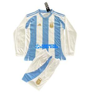 Maglia Argentina 1ª Calcio 2024 Bambino Kit Manga Larga