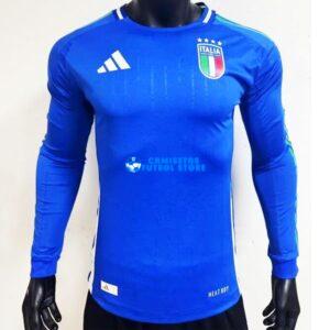 Maglia Italia 1ª Calcio 2024/2025 (EDIZIONE GIOCATORE) Manga Larga
