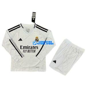 Maglia Real Madrid 1ª Calcio 2024/2025 Bambino Kit Manga Larga