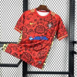 Maglia Portogallo Pre-Partita Calcio 2025/2026 Rosso