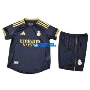 Maglia Real Madrid Nero Calcio 2025/2026 (EDIZIONE GIOCATORE) Bambino Kit
