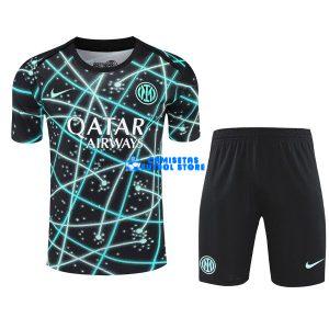 Maglia Inter de Milán Pre-Partita Calcio 2025/2026 Verde/Nero