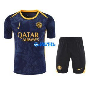 Maglia Inter de Milán Pre-Partita Calcio 2025/2026 Blu/Nero